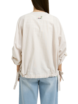 Smith & Soul Blouson Sleeve Zip Through Jacket, Beige - view 2, Beige