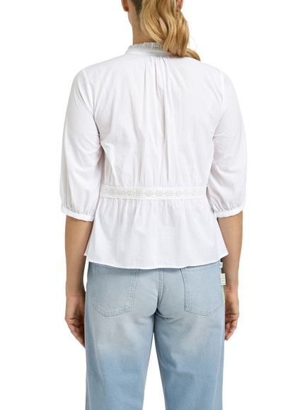 Smith & Soul Relaxed Embroidered Blouse, White - view 2, White