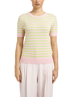 Smith & Soul Short Sleeve Stripe T-Shirt, Pink Multi, Pink Multi
