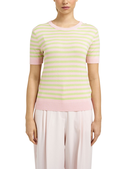 Smith & Soul Short Sleeve Stripe T-Shirt, Pink Multi, Pink Multi