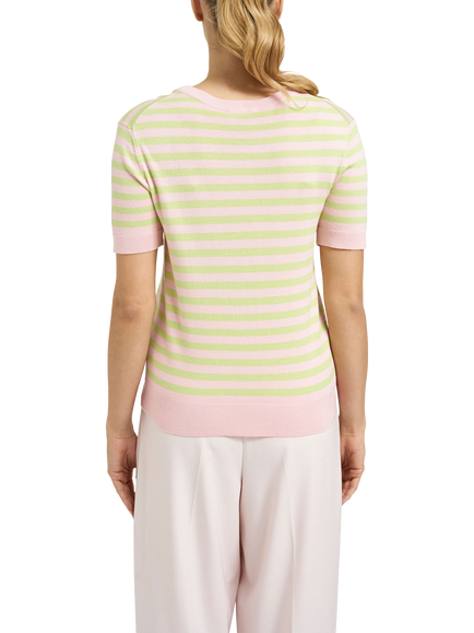 Smith & Soul Short Sleeve Stripe T-Shirt, Pink Multi - view 2, Pink Multi