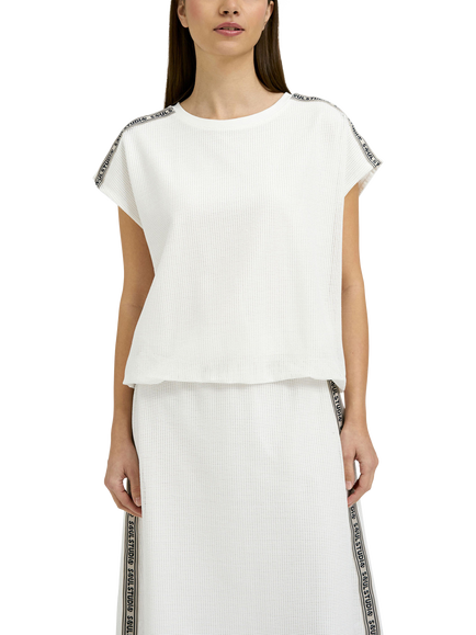 Smith & Soul Oversized Mesh T-Shirt, Off White, Off White