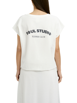 Smith & Soul Oversized Mesh T-Shirt, Off White - view 2, Off White