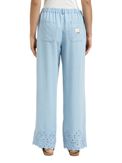 Smith & Soul Wide Leg Lyocell Trousers, Light Denim - view 2, Light Denim