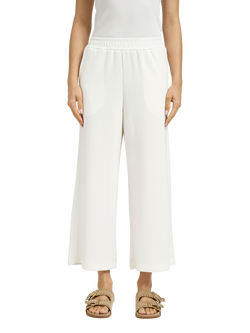 Smith & Soul Wide Leg Cropped Scuba Trousers, Off White, Off White