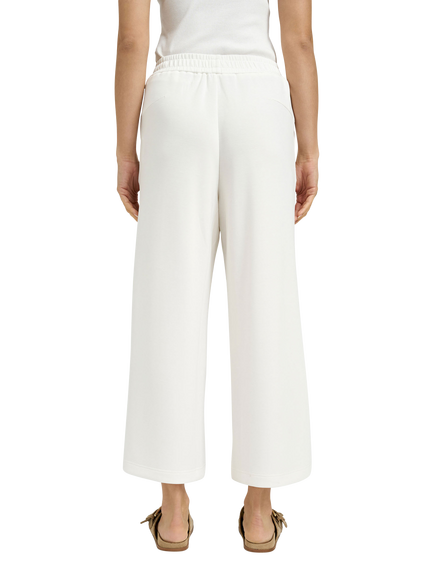 Smith & Soul Wide Leg Cropped Scuba Trousers, Off White - view 2, Off White