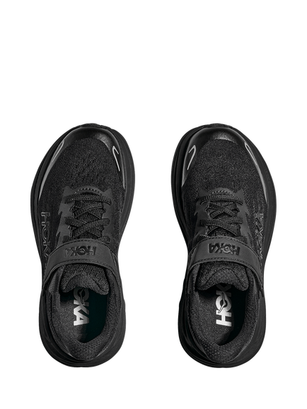 HOKA Kids' Clifton 10 Jacquard Trainers, Black - view 2, Black