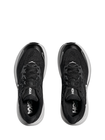 HOKA Kids' Clifton 10 Jacquard Trainers, Black/White - view 2, Black/White