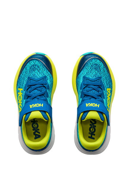 HOKA Kids' Rincon 4 Mesh Trainers, Blue/Aqua - view 2, Bliue/Aqua