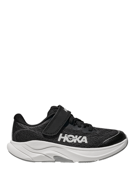 HOKA Kids' Rincon 4 Mesh Trainers, Black/White, Black/White