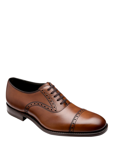 Loake Kellar Leather Lace Up Brogues, Cedar - view 2, Cedar