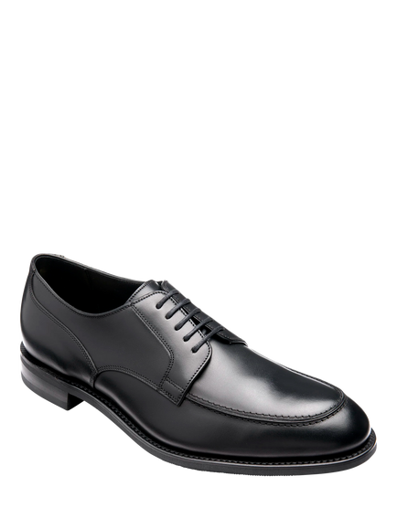 Loake Micklegate Leather Toe Cap Derby Shoes, Black - view 2, Black