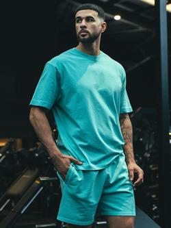 Gym King World Washed Shorts - view 2, Poolside Green