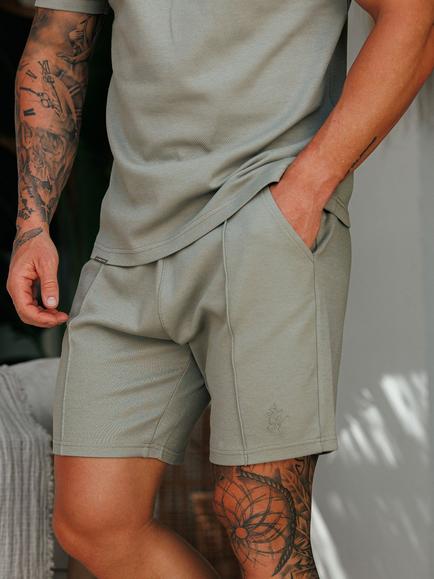 Gym King Portals Texture Shorts, Soft Khaki