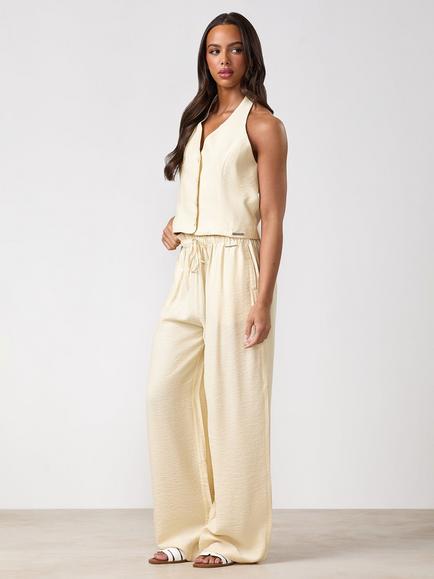 Gym King Signature Woven Paper Bag Trousers, Buttermilk
