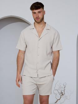Gym King Signature Woven Texture Shirt, Clay, Clay