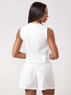 Gym King Signature Redefined Waistcoat, Cream - view 2, Cream