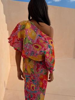 Never Fully Dressed Asymmetric Maxi Dress, Multi - view 2, Multi