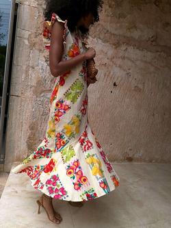 Never Fully Dressed Fruit Sticker Remi Dress, Multi - view 2, Multi