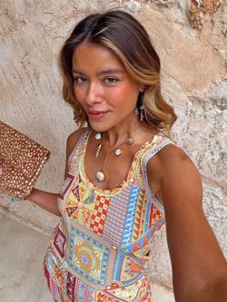 Never Fully Dressed Patchwork Tank Top, Multi, Multi