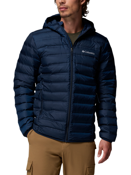 Columbia Lake 22 II Down Hooded Jacket, Black - view 2, Collegiate Navy