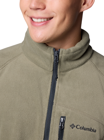 Columbia Fast Trek Half Zip Fleece Top, Stone Green/Shark - view 2, Stone Green, Shark