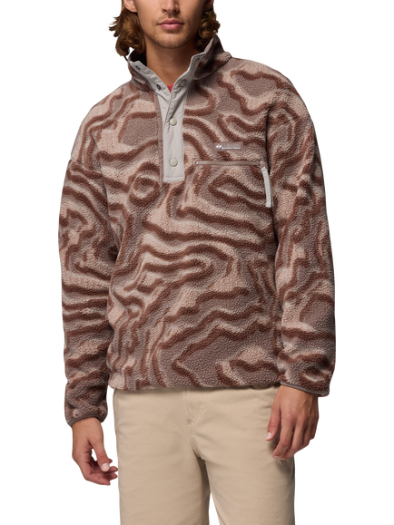 Columbia Helvetia II Printed 1/2 Snap Fleece, Multi, Iron, Topoglitch