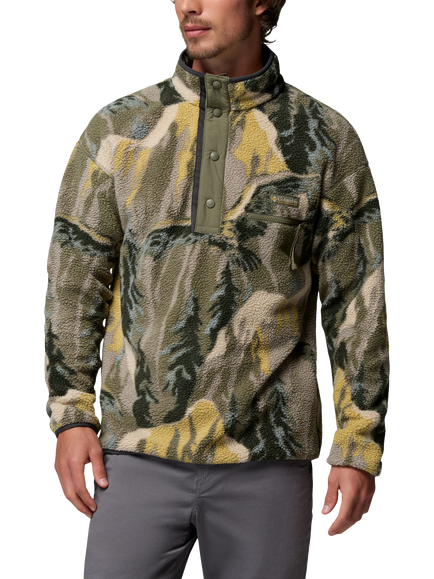Columbia Helvetia II Printed 1/2 Snap Fleece, Multi, Stone Green Soarin