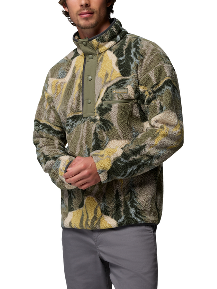 Columbia Helvetia II Printed 1/2 Snap Fleece, Multi - view 2, Stone Green Soarin