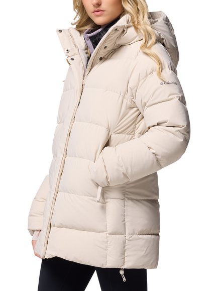 Columbia Amaze Long Hooded Down Puffer Jacket, Dark Stone, Dark Stone