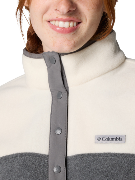 Columbia Benton Springs 1/2 Snap Fleece, Grey - view 2, City Grey Heather,