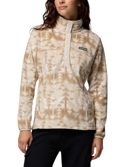 Columbia Benton Springs 1/2 Snap Printed Fleece, Multi, Ancient Fossil, Ske