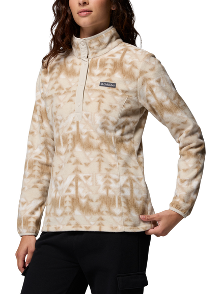 Columbia Benton Springs 1/2 Snap Printed Fleece, Multi - view 2, Ancient Fossil, Ske
