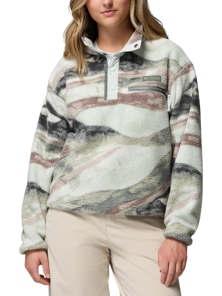 Columbia Helvetia II Printed Half Snap Fleece, Sedona Sage/Summit, Sedona Sage, Summit