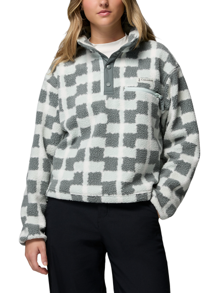 Columbia Helvetia II Printed Half Snap Fleece, Sedona Sage/Geosta, Sedona Sage, Geosta