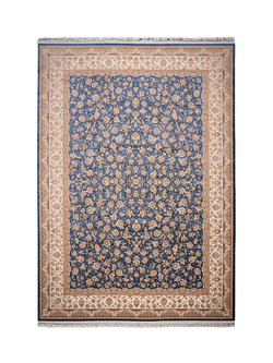 Gooch Luxury Abedeh Floral Rug, Blue, Blue