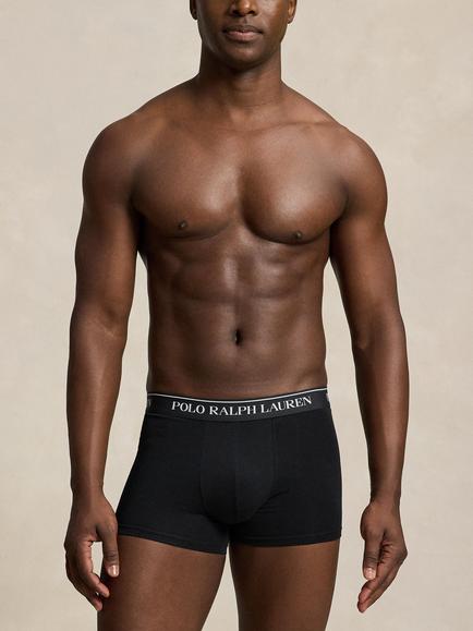 Ralph Lauren Stretch Cotton Plain Waistband Trunks, Pack of 3, Multi Multi - view 2, Multi Multi