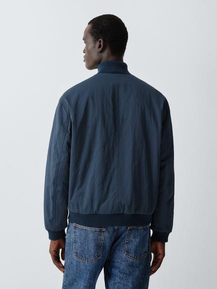 Kin Rib Collar Bomber Jacket, Navy - view 2, Navy