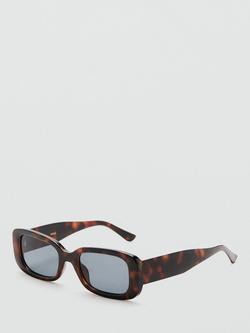 Mango Rectangular Sunglasses, Chocolate, Chocolate