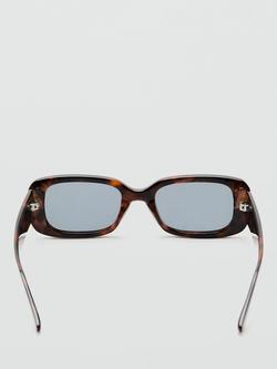 Mango Rectangular Sunglasses, Chocolate - view 2, Chocolate