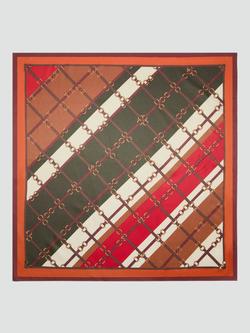 Mango Abstract Print Square Scarf, Orange, Orange