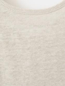 Mango Linen Scoop Neck Vest, Stone - view 2, Stone