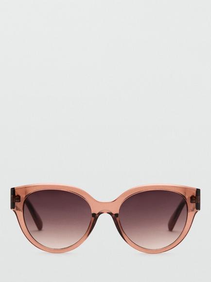 Mango Women's Cat's Eye Sunglasses, Peach, Peach