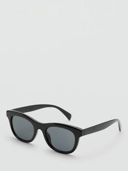 Mango Cat's Eye Sunglasses, Black - view 2, Black