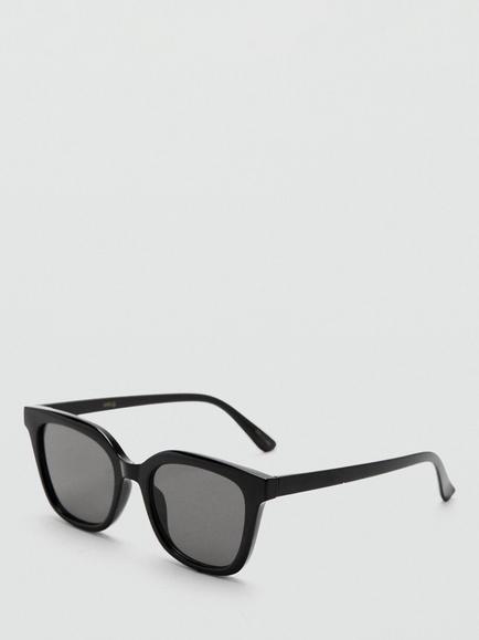 Mango Square Sunglasses, Black - view 2, Black