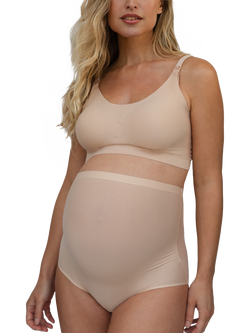 Bye Bra Maternity High Waist Boxers, Beige, Beige
