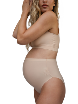 Bye Bra Maternity High Waist Knickers, Beige, Beige