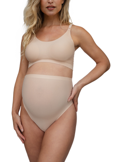 Bye Bra Maternity High Waist Knickers, Beige - view 2, Beige