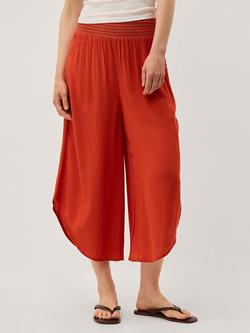 Monsoon Theresa Loose Trousers, containing LENZING™ ECOVERO™ Viscose, Rust, Rust