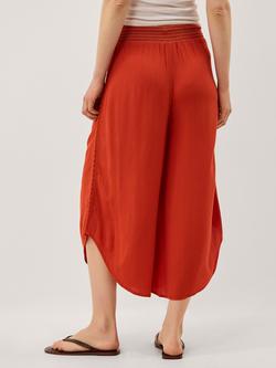 Monsoon Theresa Loose Trousers, containing LENZING™ ECOVERO™ Viscose, Rust - view 2, Rust